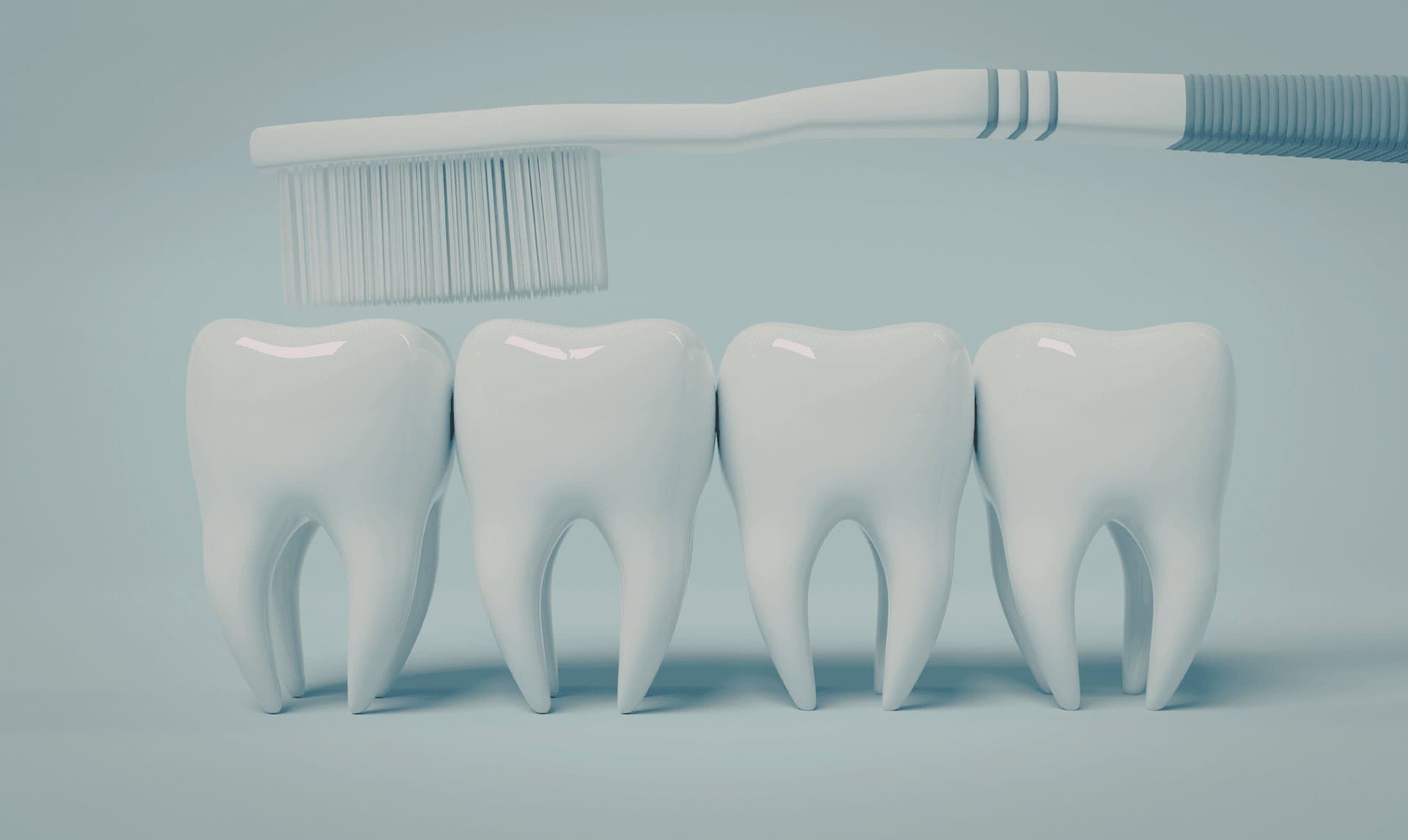 Demonstration of the correct tooth-brushing technique