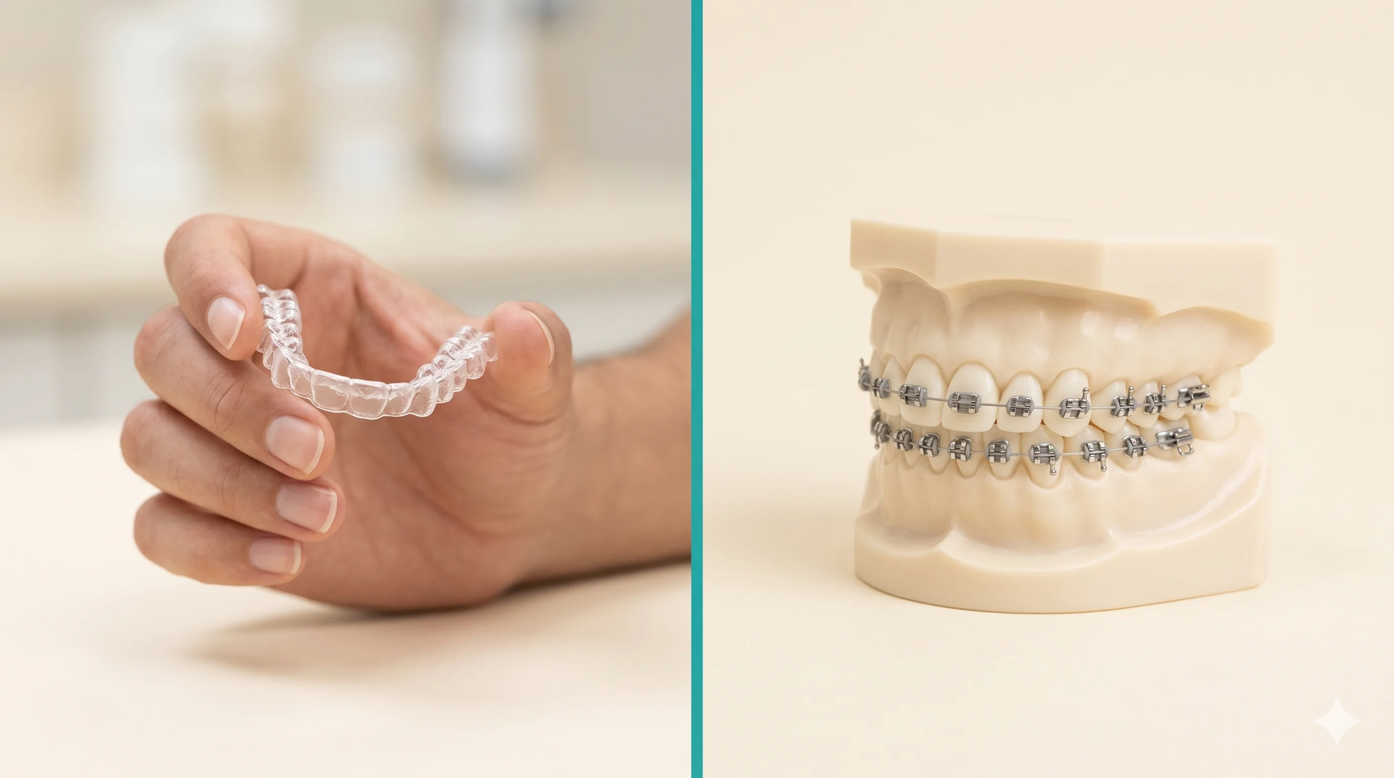 Clear aligners vs braces — comparison at Derya Dental Clinic