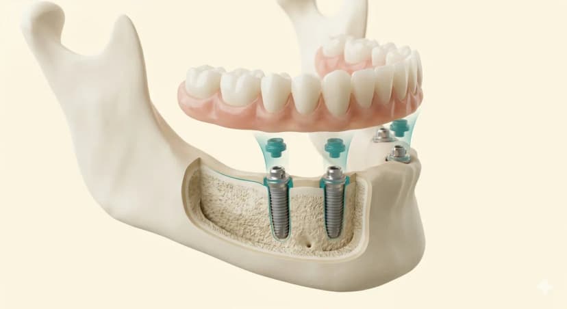 Çitçitli implant (overdenture) — Locator ve bar attachment sistemleri
