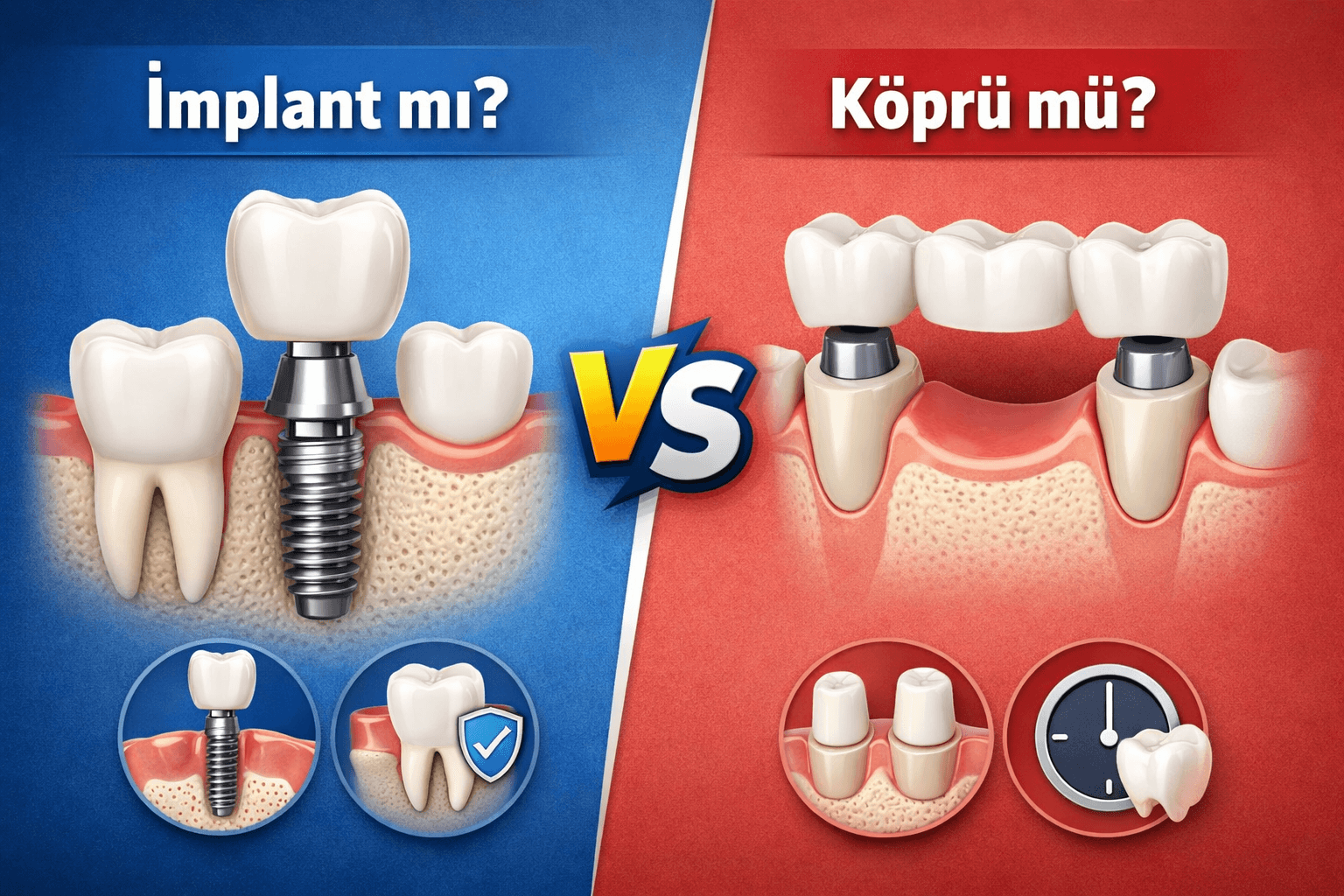 İmplant mı Köprü mü? Detaylı Karşılaştırma ve Doğru Seçim